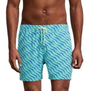FAIR HARBOR Bungalow Swim Shorts Trunks Green Seabay Stretch Vacation Men's Med